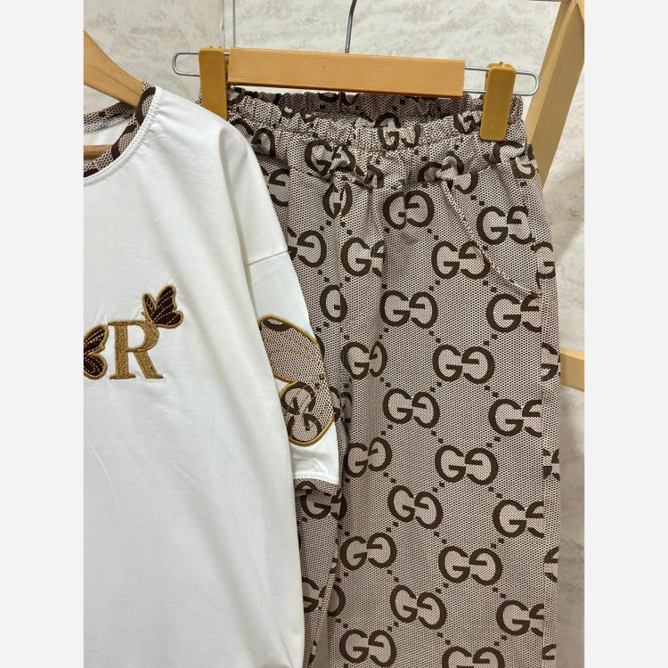 تیشرت شلوار دخترانه بگ مدل پروانه سایز 60 تا 70