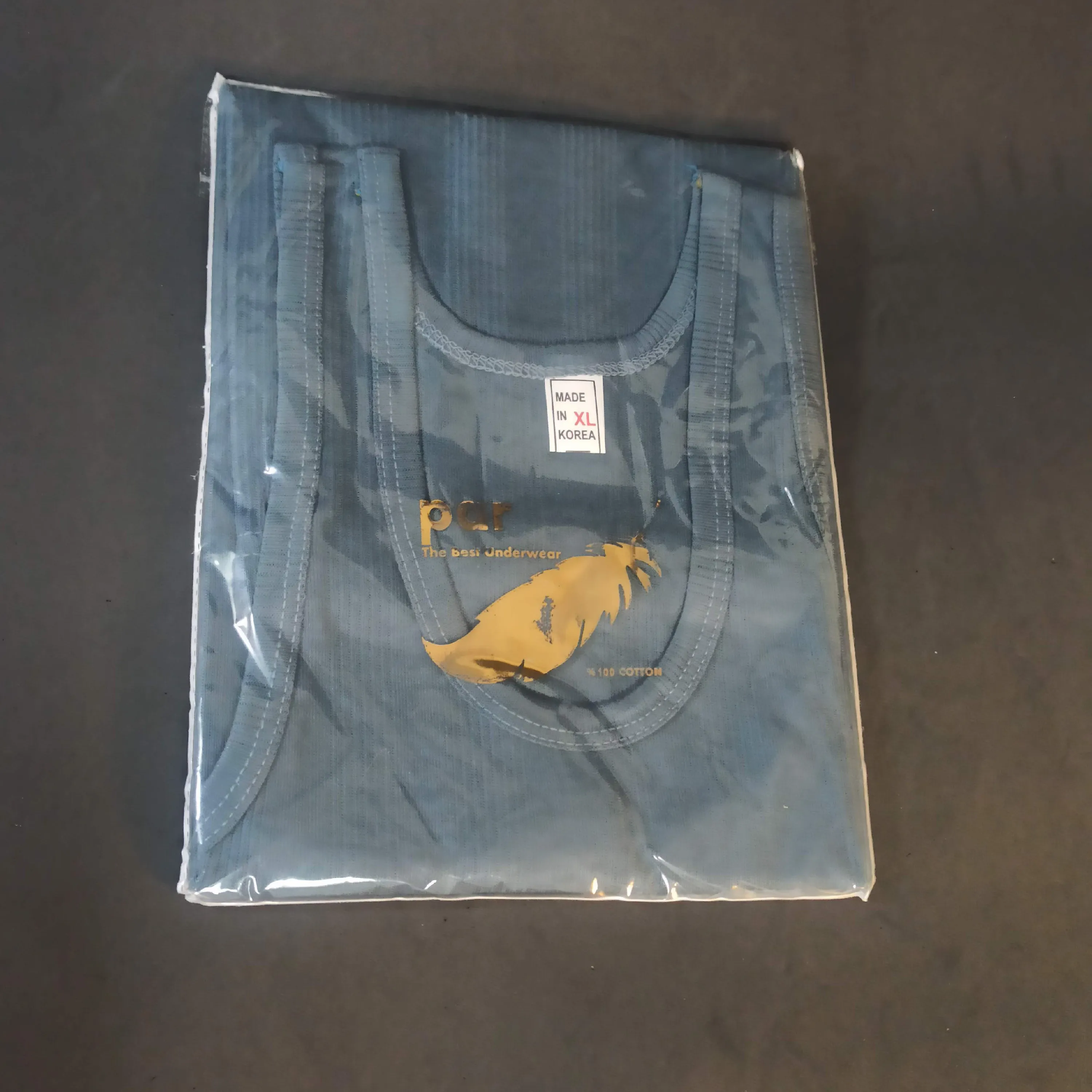 رکابی مردانه پنبهای بسته سه عددی رنگی سایز L تا 2XL