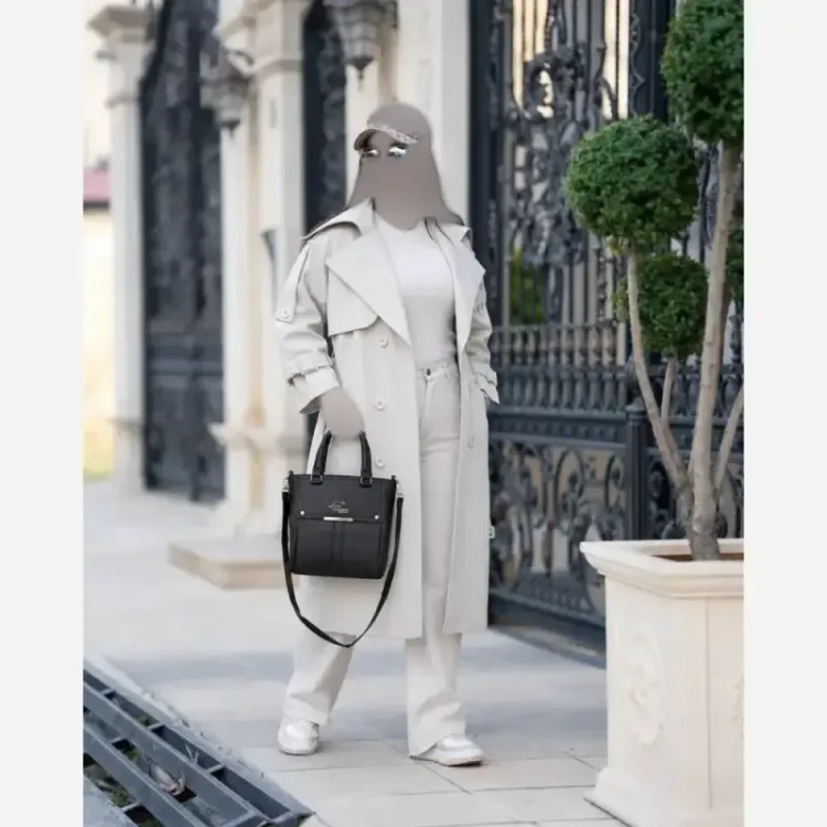 کیف رسمی اداری مشکی جادار با بند دستی و دوشی